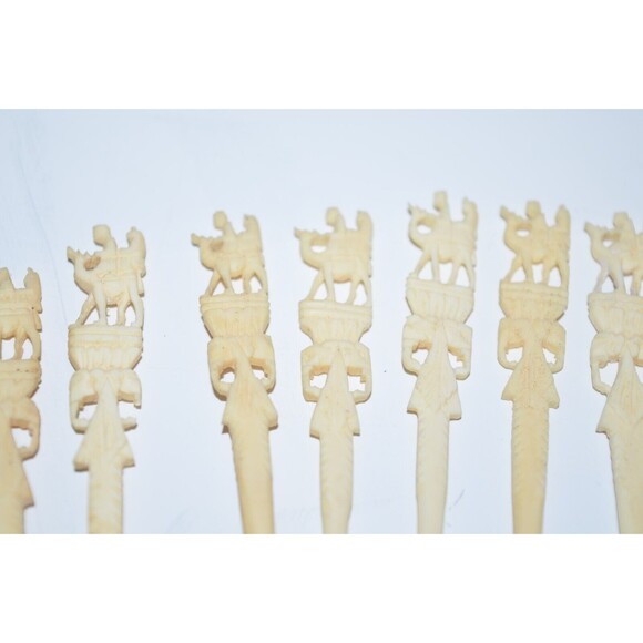 Vtg mixed lot Barware Celluloid plastic Cocktail Picks Appetizer Asian Lattice - Picture 7 of 11